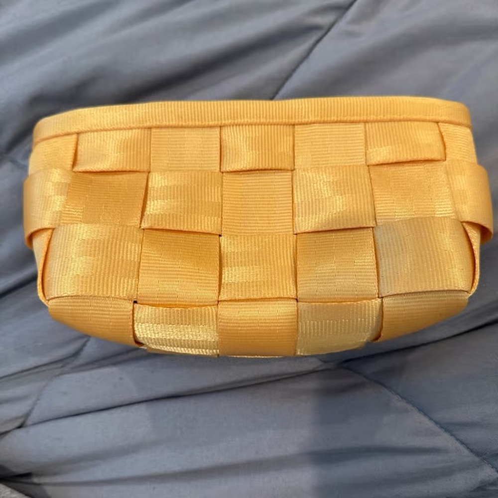 Harveys Mustard Woven Clutch